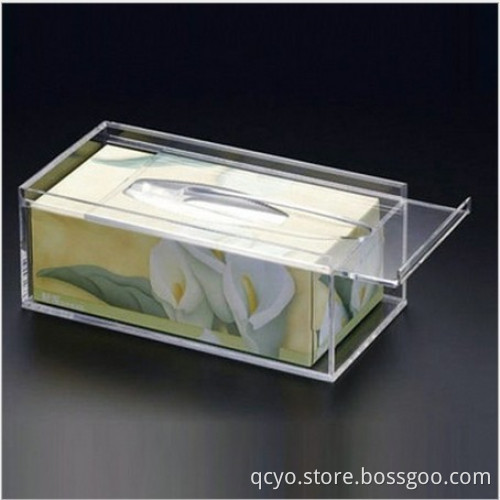 acrylic facial tissue holder box QCY-TB-11